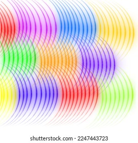 semicircles with a multiple variety of colors