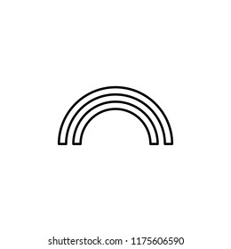 Semicircles sign icon. Element of image sign for mobile concept and web apps illustration. Thin line icon for website design and development, app development. Premium icon
