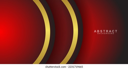 Semicircular abstract background with gold colored lines. vector illustration