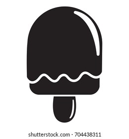 Semicircular ice cream icon. Simple illustration of semicircular ice cream vector icon for web