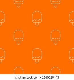 Semicircular ice cream pattern vector orange for any web design best