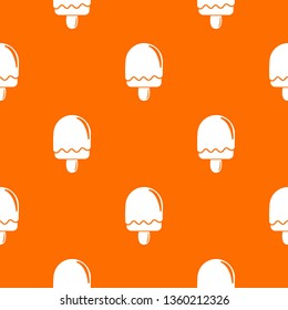 Semicircular ice cream pattern vector orange for any web design best