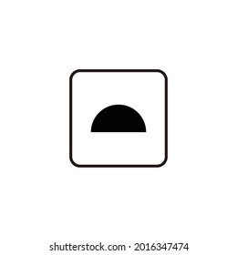 semi-circular object icon, semi-circular icon vector symbol illustration