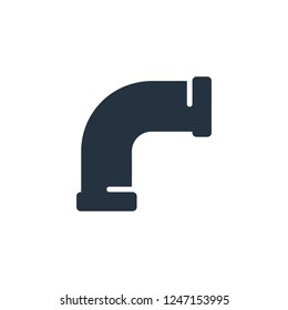 semicircular pipe isolated icon on white background, oil industry
