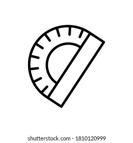 Semicircular ruler line icon. Design template vector