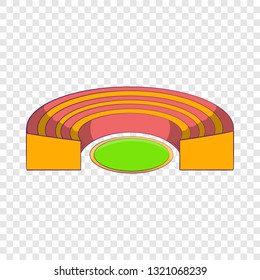 Semicircular stadium icon in cartoon style isolated on background for any web design 