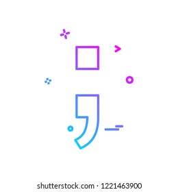 Semicolon icon design vector