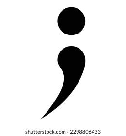 Semikolon-Symbol, Vektorgrafik-Design
