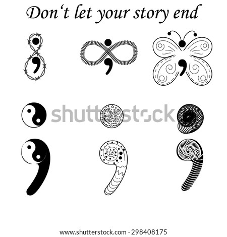 Semicolon Coloring Coloring Page Coloring Pages