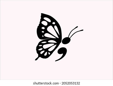 semicolon vector art design hand drawn 