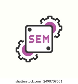 semicon, isolated glyph icon theme seo