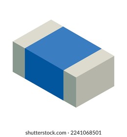 Semicondoctor production isometric composition with technology and science isolated icons vector illustration