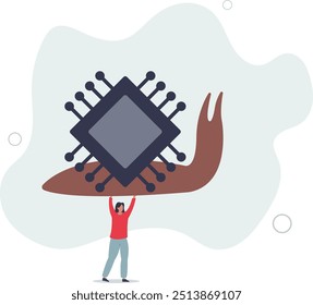A escassez de semicondutores e chips de computador reduz a economia mundial, o design plano com as pessoas.