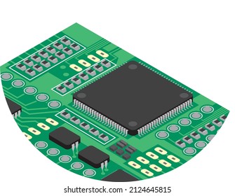 Semiconductor electronic circuit image illustration
