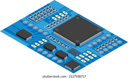 Semiconductor electronic circuit image illustration