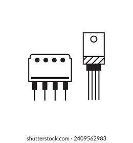 Semiconductor icon sign symbol design vector