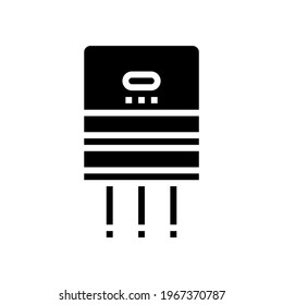 semiconductor production glyph icon vector.isolated contour symbol black illustration