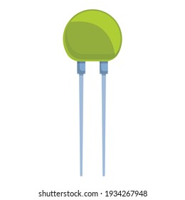Semiconductor resistor icon. Cartoon of semiconductor resistor vector icon for web design isolated on white background