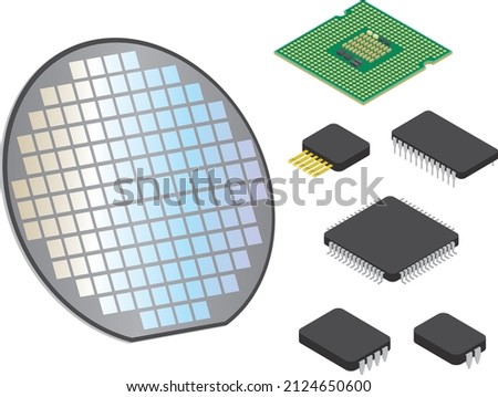 Semiconductor silicon wafers and ICs