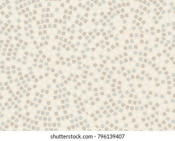 a lot of semi-cylindrical arraying in circle shape. three circles are overlapping like as butterfly effects. background design and earth tones color concept. vector illustration.