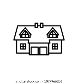 Semi-detached house icon