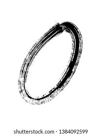 Semi-dry flat brush hand-drawn letter 