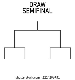 Semifinale Zeichnung der sportlichen Illustration