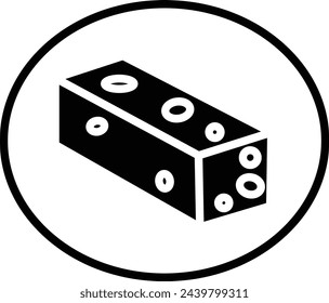 Semifreddo desserts glyph and line vector illustration