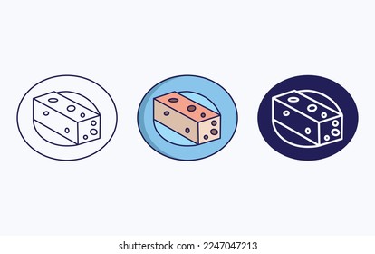 Semifreddo desserts icon vector illustration