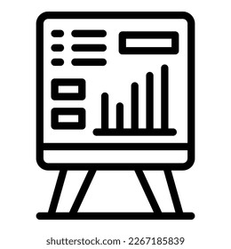 Seminar banner icon outline vector. Online training. Education study