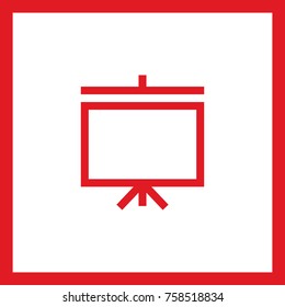 seminar board line vector icon
