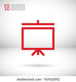 seminar board line vector icon