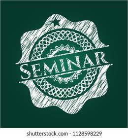 Seminar chalkboard emblem
