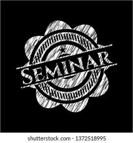 Seminar chalkboard emblem