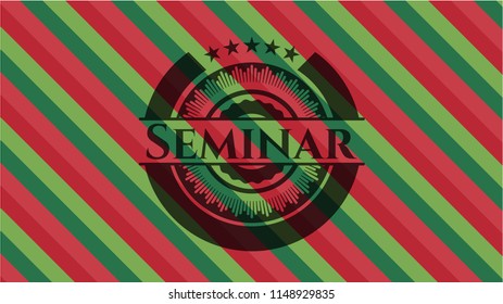 Seminar christmas emblem background.