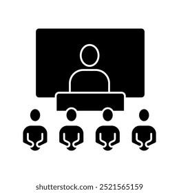 seminar concept line icon. Simple element illustration. seminar concept outline symbol design.