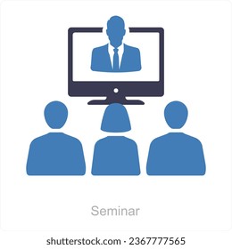Concepto de icono de seminario y conferencia