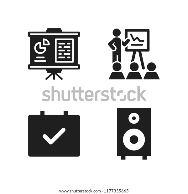 Seminar Icon 4 Seminar Vector Icons Stock Vector Royalty Free