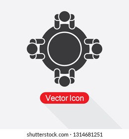 Seminar Icon, Discussion And Meeting Icon Vector Illustration Eps10