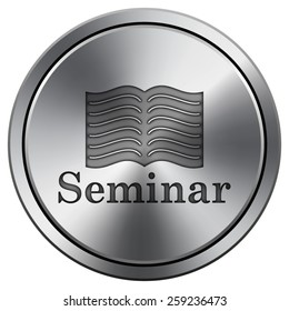 Seminar icon. Internet button on white background. EPS10 Vector. 