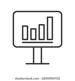 Ícone de seminário em design de linha. seminário, apresentação, palestra, público, treinamento, workshop, palestrante sobre vetor de fundo branco. Ícone de traçado editável do seminário