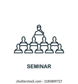 Seminar icon. Monochrome simple Business Management icon for templates, web design and infographics