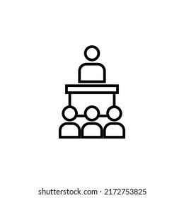 seminar icon with outline type suitable for your application, web, or additional project