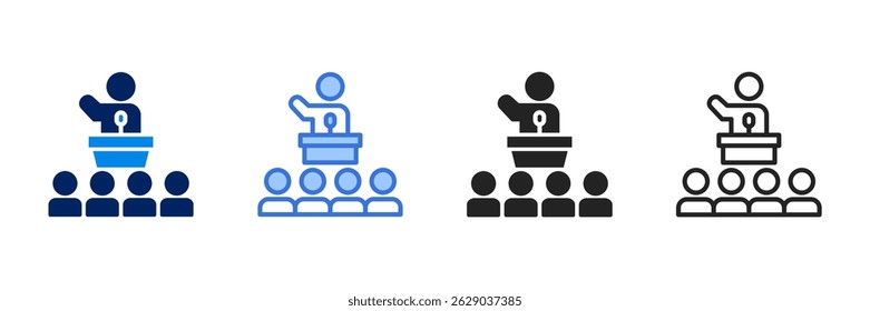 Seminário Ícone Definir Coleção de Estilos Diferentes