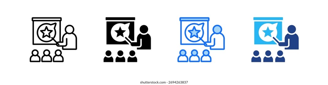 Seminário Ícone Definir Coleção de Vários Estilos