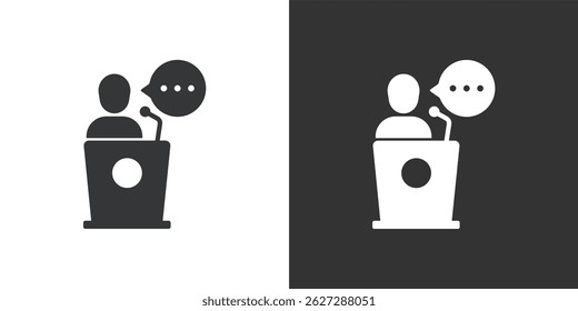 Seminar  icon. Solid glyph series icon