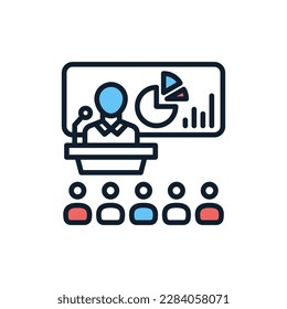 Seminar icon in vector. Illustration