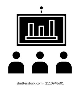 Imagen vectorial de icono del seminario. También se puede usar para aplicaciones web, aplicaciones móviles y medios impresos.