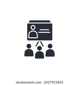 seminar icon. vector.Editable stroke.linear style sign for use web design,logo.Symbol illustration.