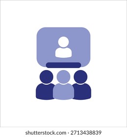 seminar icons. simple colored vector illustration